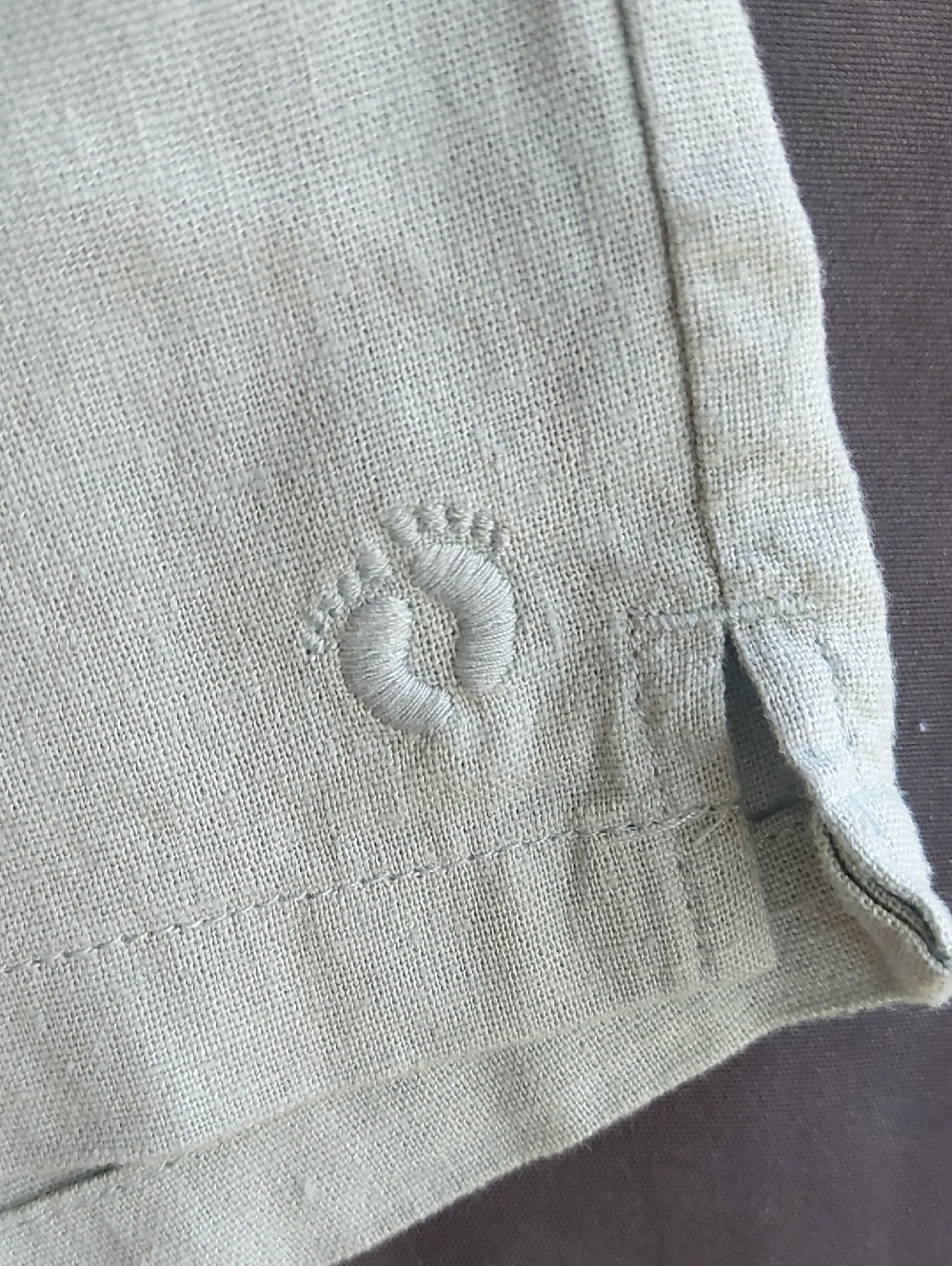 Hang Ten  55% Linen Light Gray Relaxed Linen-Blend - Picture 5 of 8